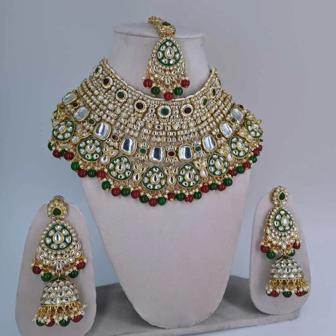 Royal Kundan Bridal Necklace Set – Traditional Imitation Jewelry - UB Jewellerys