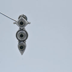 Elegant Oxidized Black Stone Stud Earrings - UB Jewellerys 