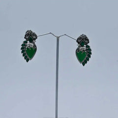 Elegant Blue Elephant-Themed Oxidized Earrings - UB Jewellerys 
