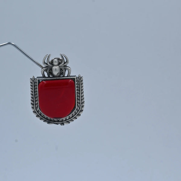 Oxidised Mona Lisa stone earrings - UB Jewellerys 