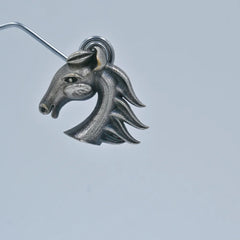 Oxidized Horse Head Stud Earrings - UB Jewellerys 